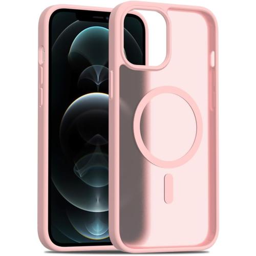 Case for iPhone 12 Pro Max, Simple and Lightweight PC Protection Cover, Magnetic Function Shockproof Phone Cover for iPhone 12 Pro Max Pink