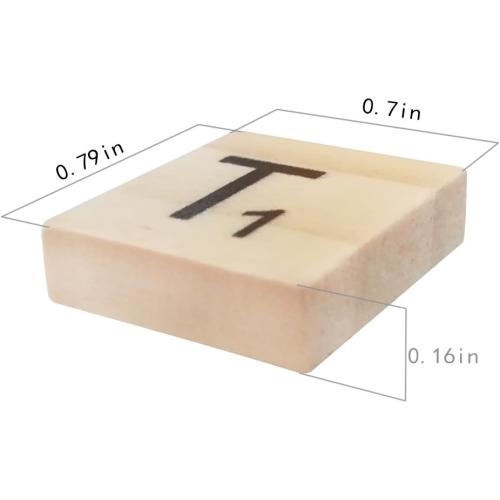 500 Wood Letter Tiles,Scrabble Letters for Crafts - DIY Wood Gift Decoration - Making Alphabet Coasters and Scrabble Crossword Game