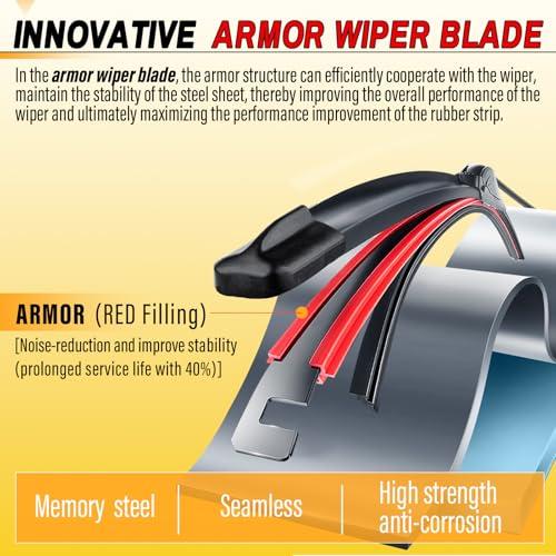 AUTOBOO 22 and 22 Windshield Wipers Blades (Pack Of 2)