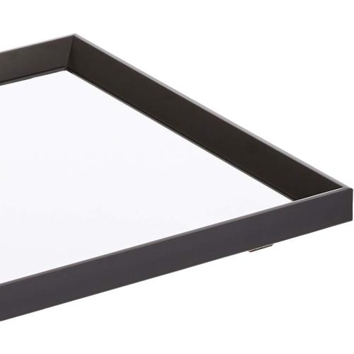 Amazon Basics Rectangular Wall Mount Mirror With Peaked Trim for Bedroom, Living Room, Entryway, Hangs Horizontally or Vertically, 16 x 20 inch, Black