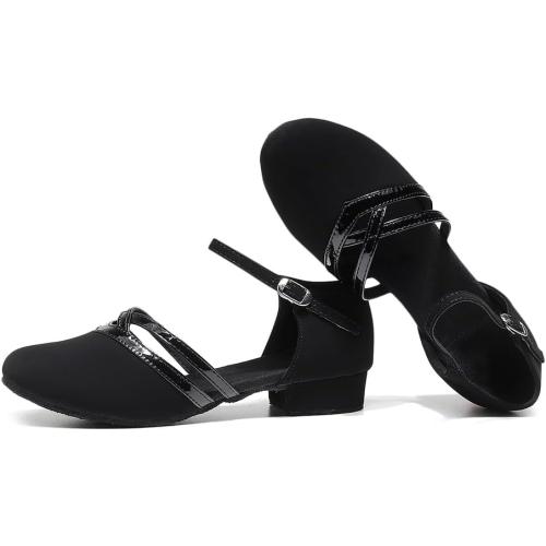 Danceand sway..size 10.…..Girls Latin Dance Shoes Low Heels Tango Salsa Ballroom Practice Performance Dancing Shoes,FT-118