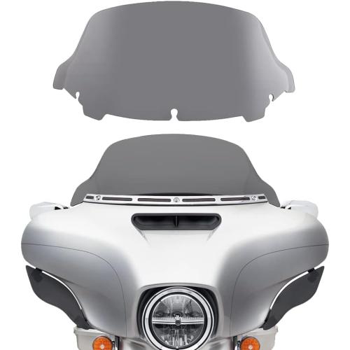 WYNMOTO 10.5 Smoke Wave Windshield Windscreen Wind Splitter Compatible for 2014-2024 Harley Davidson Touring Street Glide Electra Glide 2014 2015 2016 2017 2018 2019 2020 2021 2022 2023