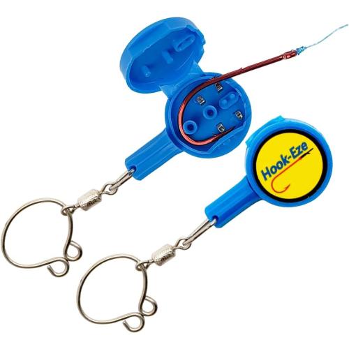 HOOK-EZE Fishing Knot Tying Tool | Protect from Fish Hooks | Tie Fishing Knots Easily | Cool Gadgets for Fishermen | Ice Fly Fishing | Fishing Accessories for Beginner Anglers | Nail Knot Tool