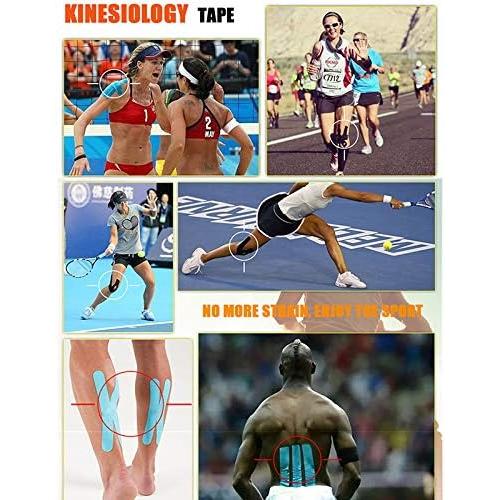 Athletic Tape Breathable Self Adhesive Bandage Wrap, 5cm x 5m/2.5cm x 5m Sports Tape for Wrist, Ankle Sprains, Swelling, Sports Injury & Protection