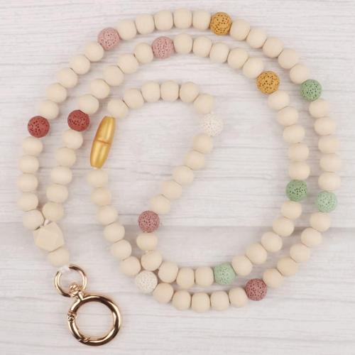 Teacher Lanyard, Wood Lanyard, Bead Lanyard, Wood Beads, Boho Teacher, Badge Holder, Beaded Lanyards Teacher, Teacher Gift Idea
