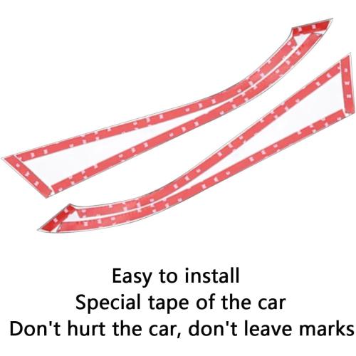 Black Car Accessories Fit for Nissan Altima 2019 2020 2021 2022 2023 2024 2025 Rear Beveled Window Louver Shutter Strips Cover Trims (Carbon Fiber Style) 2PCS ABS