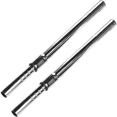 2 Pcs 1 1/4 inch Chrome Telescopic Metal Vacuum Wands 1.25 inch Vacuum Extension Wand Extends to 31.9 Inch Long for Most Brand Vacuum