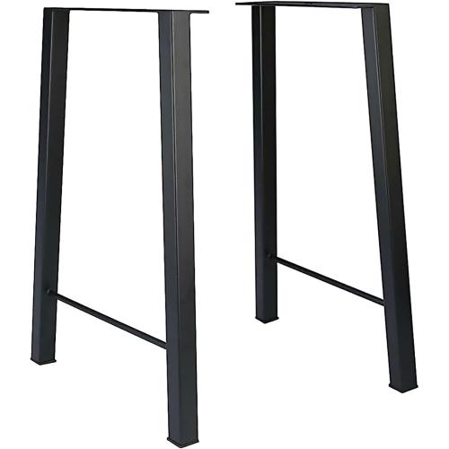 TENGCHANG 2 PCS 28'' Industry Trapezoid Dinning Table Legs Metal Steel Desk Legs DIY Furniture