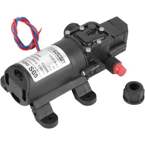 12 Volt Diaphragm Pump 70W Self Priming Pump 12V(9-14.4V) Amps- 6A- Rated power 72W- thelargestflow : 6L/MIN. pressure setting: 0.9MPA.