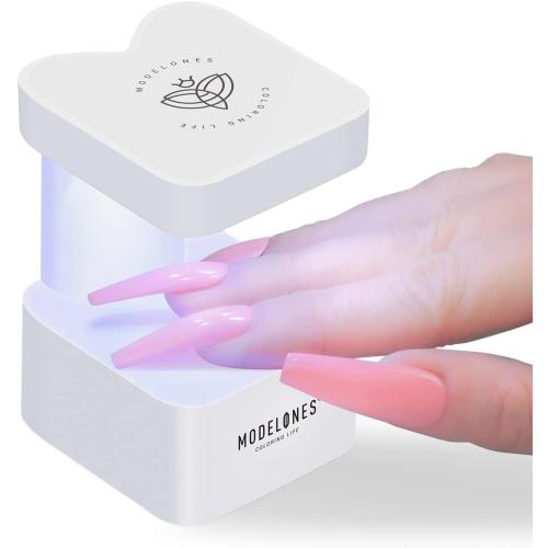 modelones Mini UV Light for Gel Nails, UV Nail Lamp, Nail Light with 2 Timers for Fast Curing Gel Polish Nails Extension, Portable LED USB Flash Cure Lamp for Travel