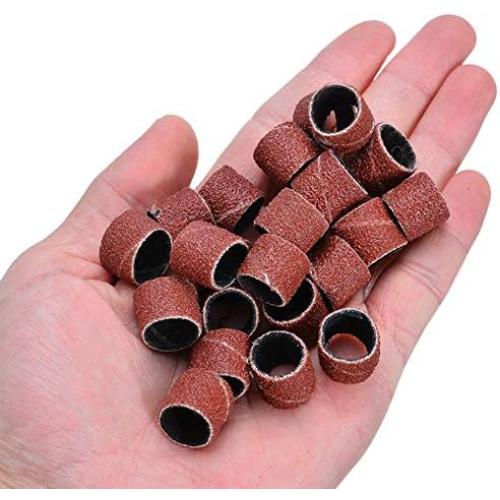 3/8 80 Sander Grit Sanding Band Sleeves Drum Sandpaper Rubber with 2 Mandrels Kit - (Ships From: United States)