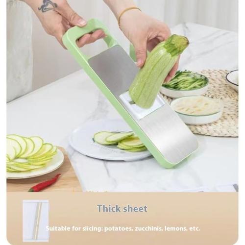 5 in 1 Slicer for Kitchen, Vegetable Slicer Multi Blade Potato Chip, Veggie shredder, Vegetable Cutter,Shredder and peeler For Small Job In Kitchen (Green)