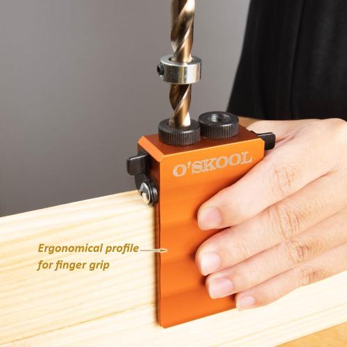 O'SKOOL 3/8 Self-Centering Dowel Jig Kit with Cobalt M-35 Drill Bit