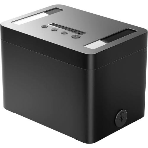 Metal Timed Lock Box with Emergency Unlocking, Phone Locked Box with Timer, Locking Container, Audio Prompt, Self-Control Safe Locker for Cellphone/iPad Mini/Medicine Gift Idea for Men Women