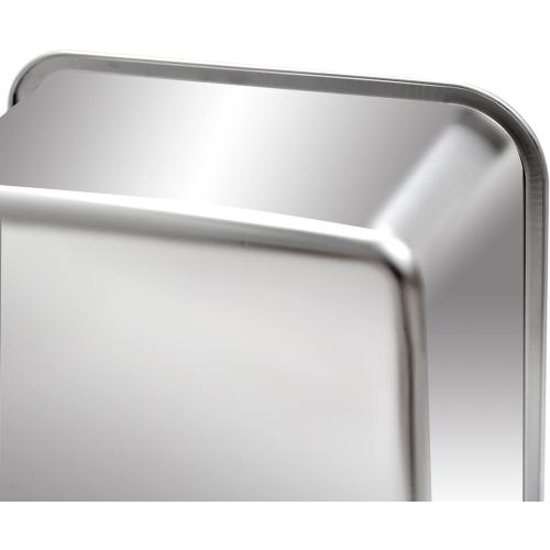 Kichwit Extra Large Stainless Steel Open Cat Litter Box | High Sides, Metal Litter Pan for Cat,