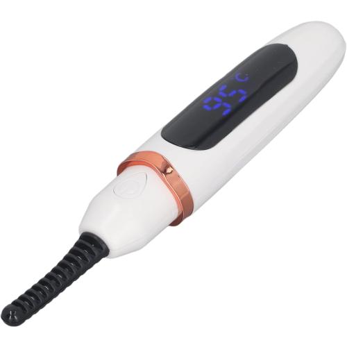 Heated Eyelash Curlers, USB Rechargeable Long Lasting with LED Temp Display Electric Lash Curling Wand with LED Display for 24h Long Lasting Curling