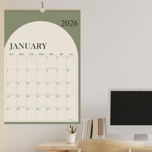 2026 Calendar - Large Calendar 2026-2027 from January 2026 - June 2027, 18 Months Calendar/Planner with Thick Paper, 20 x 30, Vertical, Green