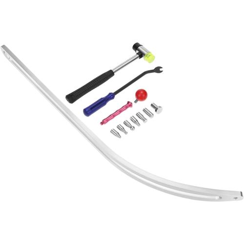 ‼️may be missing or broken pieces also with scratches ‼️QWORK Car Dent Removal Tool Kit, Stainless Steel Auto Fender Repair Puller, Crowbar Tools Hook Rods, Lifter Big Curved Rod, with Curved Rods, Rubber Mallet, and Hooks