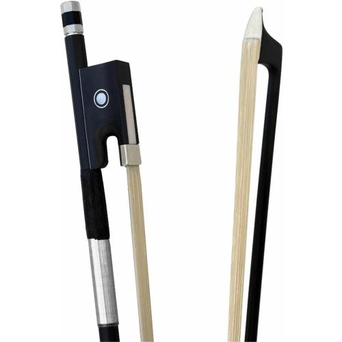 Violin Bow 1pcs 4/4 3/4 1/2 1/4 1/8 Violin Bow Black Strong Carbon Fiber Ebony(1/8)