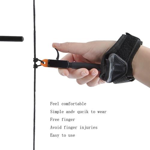 Archery Bow Release Aids Youth Bow Release Trigger Quick Release Wrist Release Adjustable Nylon Strap for Right Left Handed Children Junior Kids