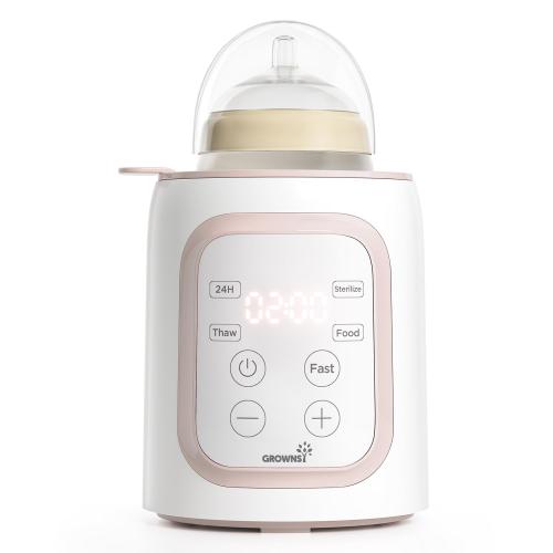 Grownsy 8-in-1 OG Fast Bottle Warmer with Timer, Blush