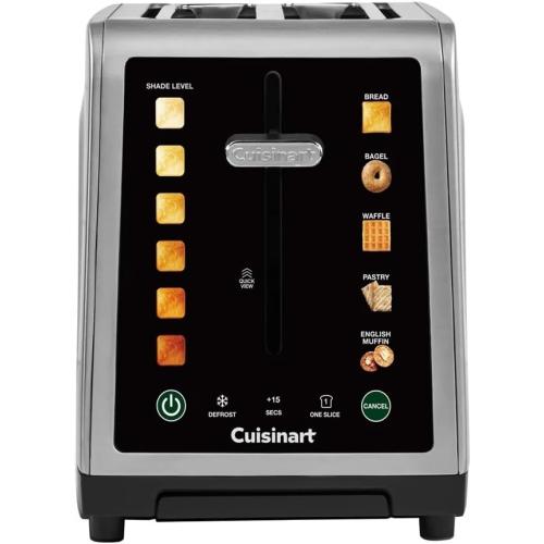 Cuisinart SimpliTouch XL 2-Slice Toaster – Extra-Wide Slots, Touchscreen Controls, 7 Shade Settings, Bagel & Reheat Functions, Stainless Steel NEEDS CLEANING