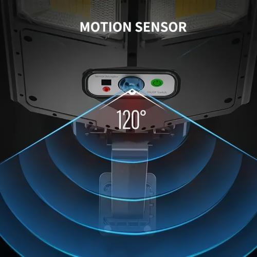 [Ultra-Bright Solar Light] 1/2/4pcs 192/504 LED Solar Street Light - Wide Angle Motion Sensor, Remote Control, Dusk to Dawn, Energy-Efficient, Adjustable for Commercial Area, Parking Lot, Yard