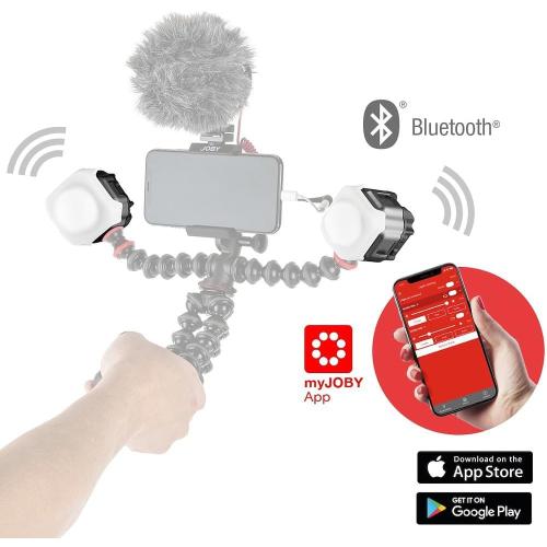 Joby Beamo LED Light for Smartphone and Mirrorless Camera - Compact, Wireless Charging, Bluetooth, Waterproof, for Vlogging, Photo and Video Content Creation