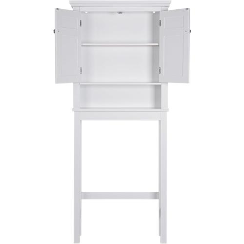 Spirich Over The Toilet Storage Cabinet, Bathroom Shelf Over The Toilet, Over Toilet Bathroom Organizer (White)