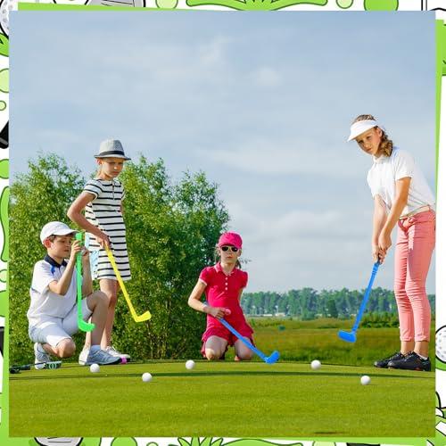 Teyva 24 Pcs Plastic Mini Golf Clubs for Toddlers Kids Birthday, Bright