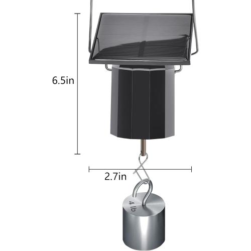 Wind Spinner Motor Solar Powered Mobile Rotating Hanging Ornament Outdoor for Garden Yard Chimes, Eco-Friendly Energy Operated Display (1 Pcs)