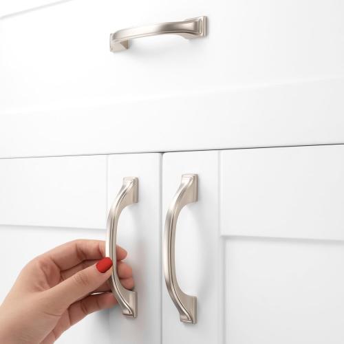 10 Pack Brushed Nickel Cabinet Pulls 3 Inch Satin Nickel Cabinet Handles Nickel Hardware for Kitchen Cabinets 8222 Drawers Bedroom Dresser Bathroom Vanity Cupboard