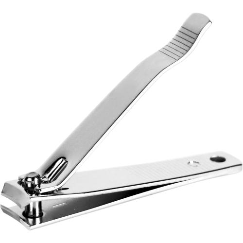 Color Silver 3pcs Large Beauticom Stainless Steel Curved Nail Clipper - Professional Ultra Sharp Sturdy Silver Finger Nail and Toe Nail Cutters for Acrylic Nails Grooming Manicure