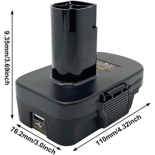 USB Battery Adapter for Craftsman C3 19.2V Cordless Tools, Converter for Dewalt 20V MAX and for Milwaukee M18 18V Lithium Battery to Craftsman 19.2 Volt Lithium Ion Battery Adaptor, w/ 5V 2A USB Port