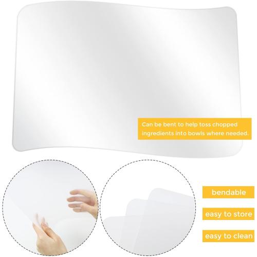 Tecmisse  Plastic Placemat Heat Resistant Washable Table Mats, Clear Placemats for Table, Dining, Kitchen, Crafting and Shelf Liner, 17 x 11 Inch