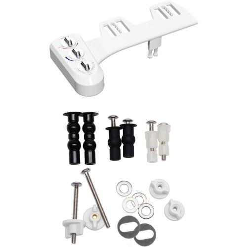 Hibbent Bidet Attachment for Toilet with Universal Toilet Seats Screws and Bolts Metal