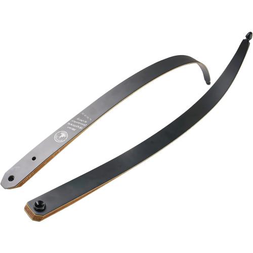 Deerseeker Archery Mesa Takedown Recurve Limbs with Woodgrain Veneer Laminated with Bamboo Core and Fiberglass for Recurve Bow Shooting Hunting