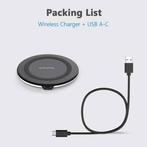 Yootech Wireless Charger,10W Max Wireless Charging Pad Compatible with iPhone 17/17 Pro/17 Pro Max/Air/16/15/14/13/SE 2022/12/11,Samsung Galaxy S25/S24/S23,for AirPods Pro 3(No AC Adapter)