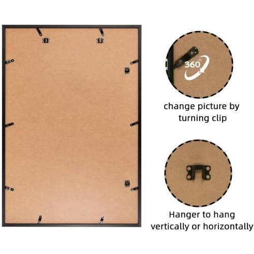 Poster Frame Black Metal Picture Frame for Wall Display, 1 Pack