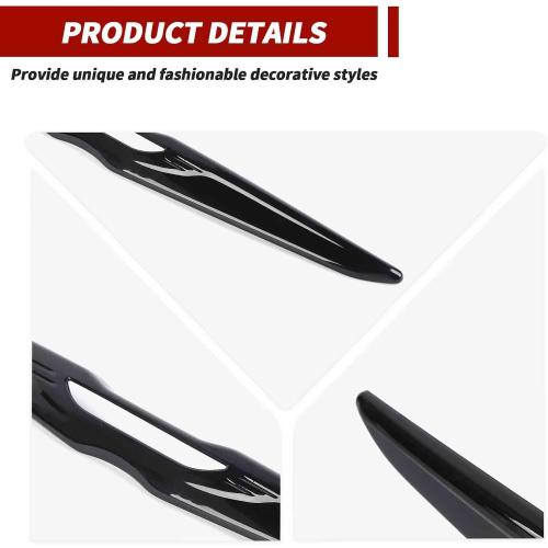 Front Bumper Grille Emblem Cover Rear Emblem Badge Cover Trim Kit Exterior Accessories Compatible with Chrysler 300 300C 2015 ,Black
