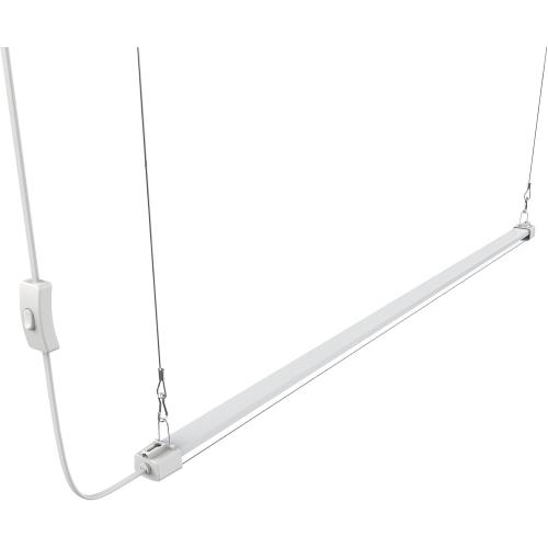 LED Grow Light 4FT Full Spectrum Compact Linkable Lighting Fixture for Indoor Greenhouse Year Round Plant Seedlings, Essential Grow Slim Hanging Suspended Strip