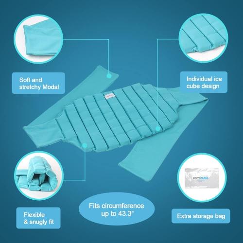 Ice Pack for Back Pain Relief, 2 Hours Long Lasting Cold Pack for Lower Back, Cold Therapy Flexible Ice Pack Wrap for Lumbar Pain, Sciatica, Coccyx, Swelling, Surgery