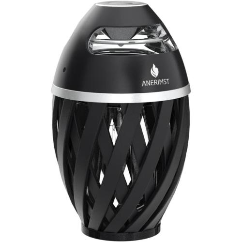 ANERIMST Outdoor Bluetooth Speakers, Waterproof Wireless Speakers with Torch Flame Light, Cool Gadgets for Men Women, LED Lantern for Gardening Camping Patio Hot Tub, 2 Pack (Black)