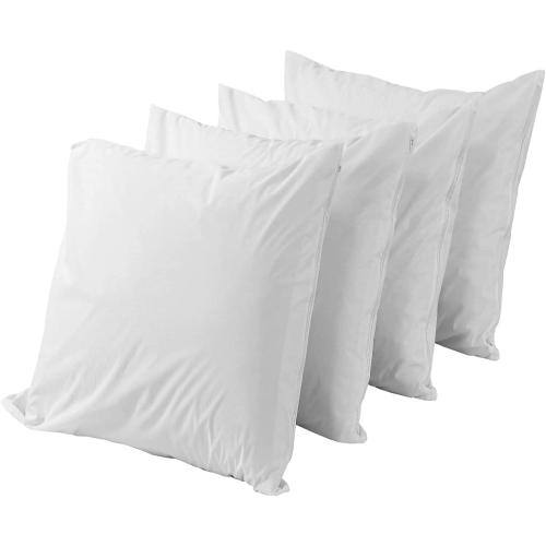 Niagara 4 Pack Waterproof Pillow Protectors King 20x36 Extra Soft Non Noisy Inches Smooth Zipper Premium Encasement Covers Quiet Cases Set White 100% Liquid Protection 100Gsm Super Soft