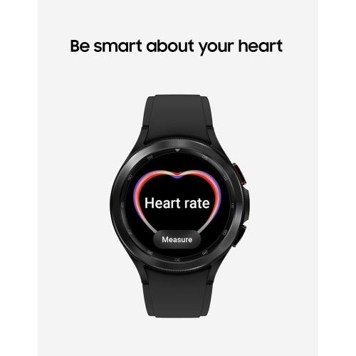 Samsung Electronics Galaxy Watch 4 Classic 46mm Smartwatch with ECG Monitor Tracker for Health Fitness Running Sleep Cycles GPS Fall Detection Bluetooth US Version, Black (Renewed)