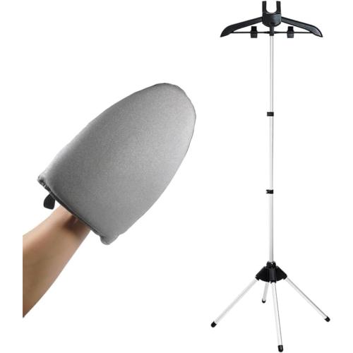 Garment Steamer Ironing Gloves and Handheld garment steamer clothes rack, Grey Ironing Gloves   clothes rack, 9.5x6x1.2 inches