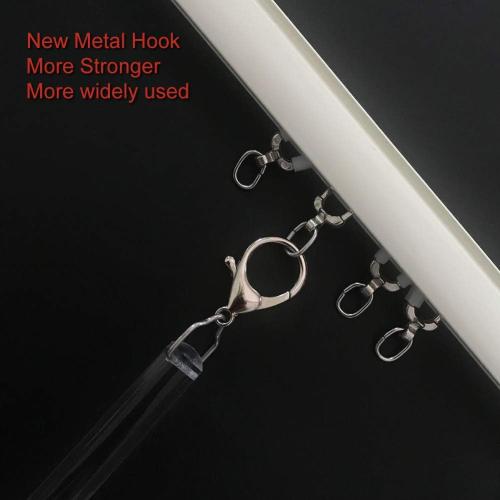 2 Pack 36 Inch Universal Drapery Pull Rod Invisible Clear Curtain Wand for Easier Opening and Back (Acrylic, 36)