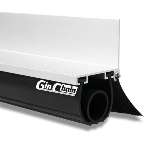 Garage Door Seals, Heavy-Duty U O Shape Bottom Rubber with Aluminum Track Retainer Base   5cm Brush Combination Kit, Universal Garage Door Weather Stripping Kit (16.5ft)