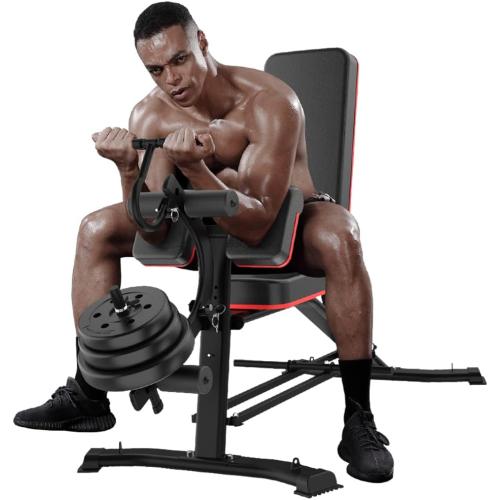 Utility Weight Bench with Leg Extension - Multi-Position Adjustable Bench for Strength Training, Dumbbell Exercise and Ab Workouts