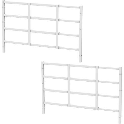 Fixed Window Safety Guard 19”x 38” *2 Pack Adjustable Width Prevents Accidental Falls,Non-Egress, Tamper Resistant Screws Included,White